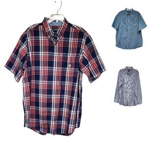 CHAPS EASY CARE TWILL  BUTTON DOWN LONG SLEEVE SHIRT SIZE XLT